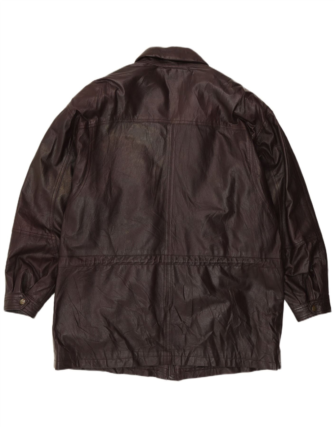 Vintage Mens Leather Jacket IT 58 4XL Burgundy Leather