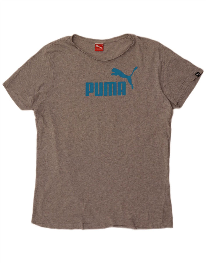 Puma Mens Graphic T-Shirt Top XL Grey Flecked