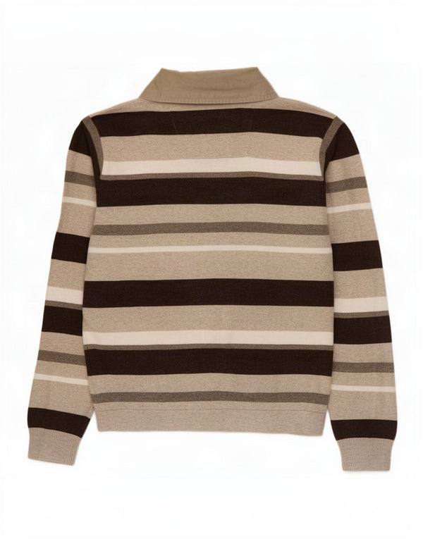 Marks & Spencer Mens Blue Harbour Polo Neck Jumper Sweater Medium Brown