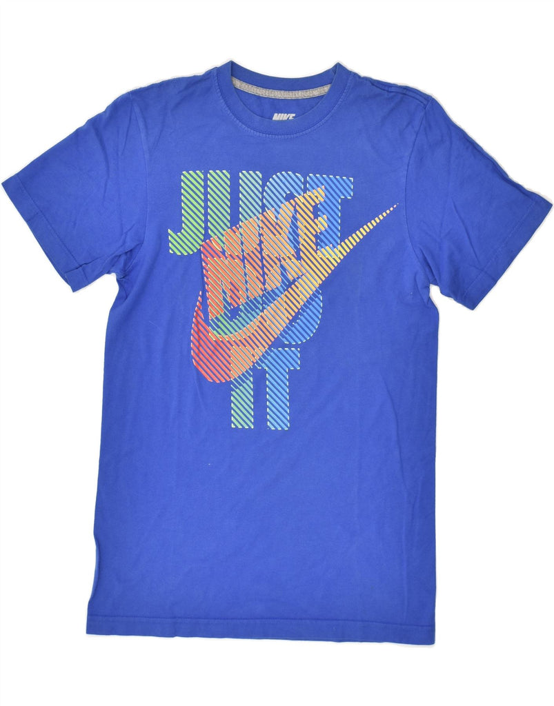 NIKE Mens Regular Fit Graphic T-Shirt Top XS Blue Cotton | Vintage Nike | Thrift | Second-Hand Nike | Used Clothing | Messina Hembry 