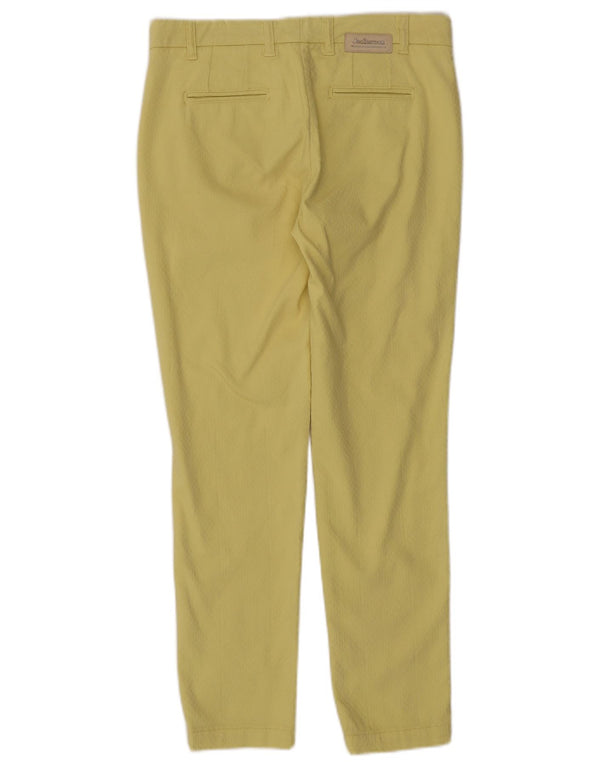 Jeckerson Womens Jade Slim Chino Trousers W29 L27 Yellow Cotton