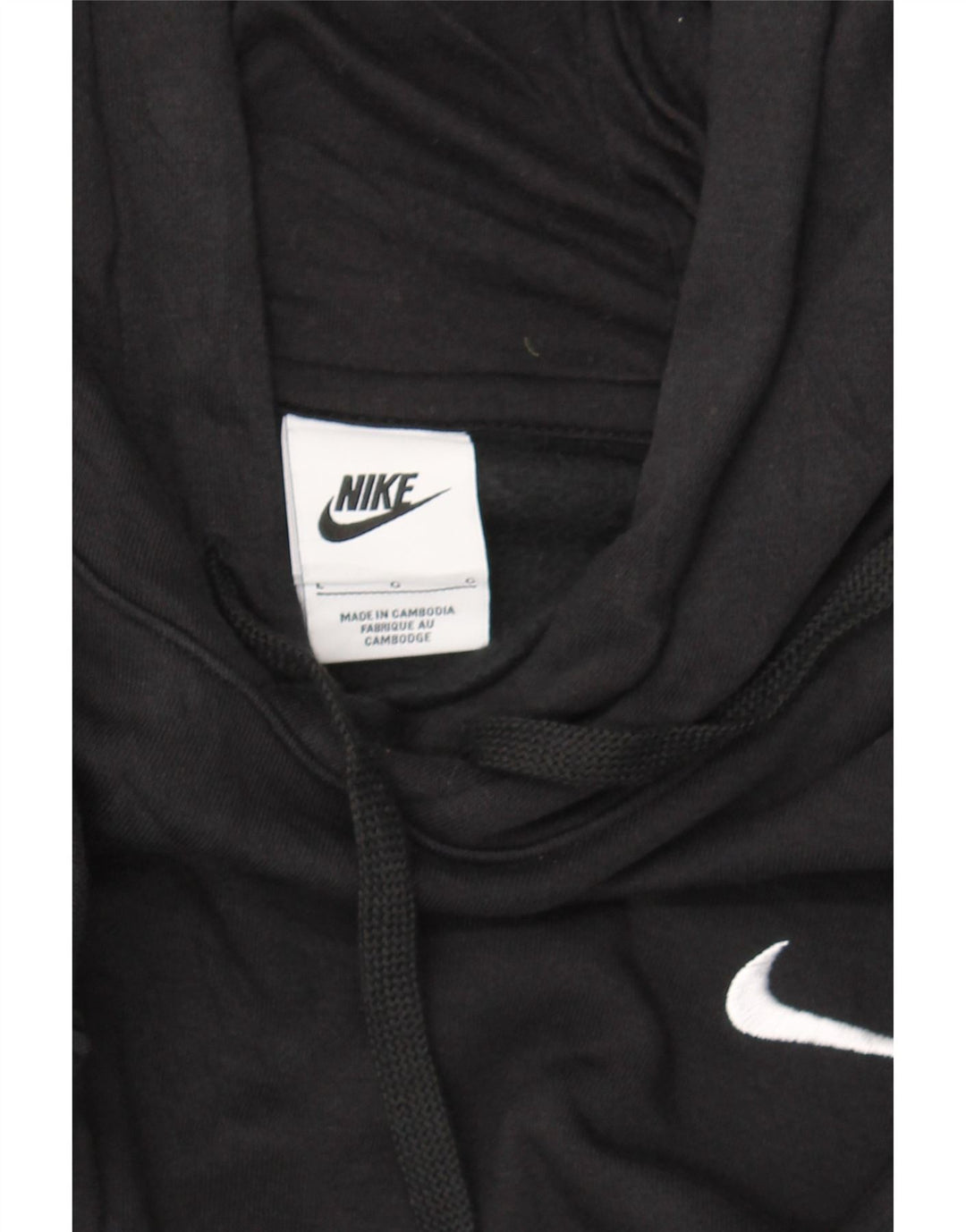 NIKE Mens Graphic Hoodie Jumper Large Black Cotton Vintage Nike and Second-Hand Nike from Messina Hembry 
