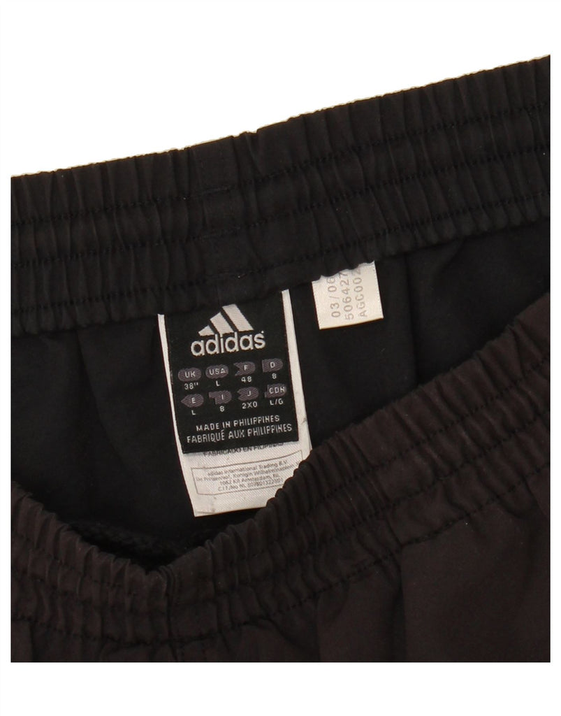 ADIDAS Mens Sport Shorts XL Black Polyester Vintage Adidas and Second-Hand Adidas from Messina Hembry 