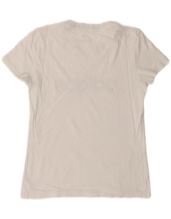 Adidas Womens Graphic T-Shirt Top UK 12/14 Medium White