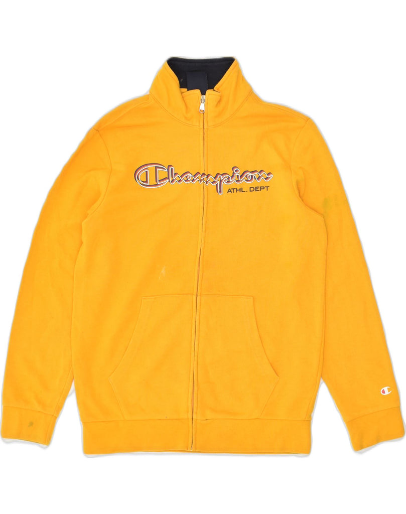 CHAMPION Boys Graphic Tracksuit Top Jacket 11-12 Years Large Yellow Cotton | Vintage Champion | Thrift | Second-Hand Champion | Used Clothing | Messina Hembry 