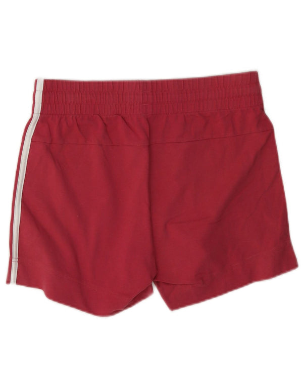Adidas Womens Sport Shorts UK 8/10 Small Red Cotton