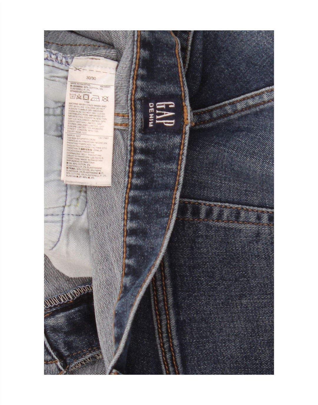 Gap Mens Slim Jeans W30 L30 Navy Blue Cotton