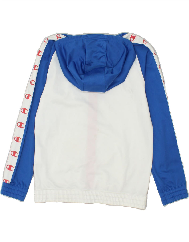 CHAMPION Boys Graphic Zip Hoodie Sweater 9-10 Years Medium White | Vintage Champion | Thrift | Second-Hand Champion | Used Clothing | Messina Hembry 