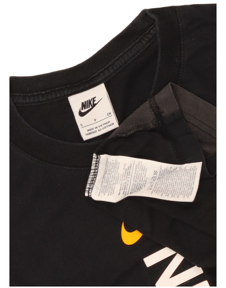 Nike Mens Graphic T-Shirt Top Small Black Colourblock Cotton