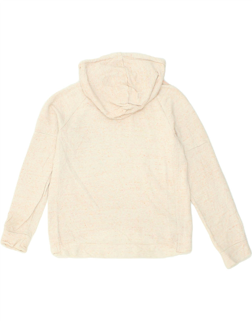 ADIDAS Womens Hoodie Jumper UK 8/10 Small Beige Flecked Cotton | Vintage Adidas | Thrift | Second-Hand Adidas | Used Clothing | Messina Hembry 