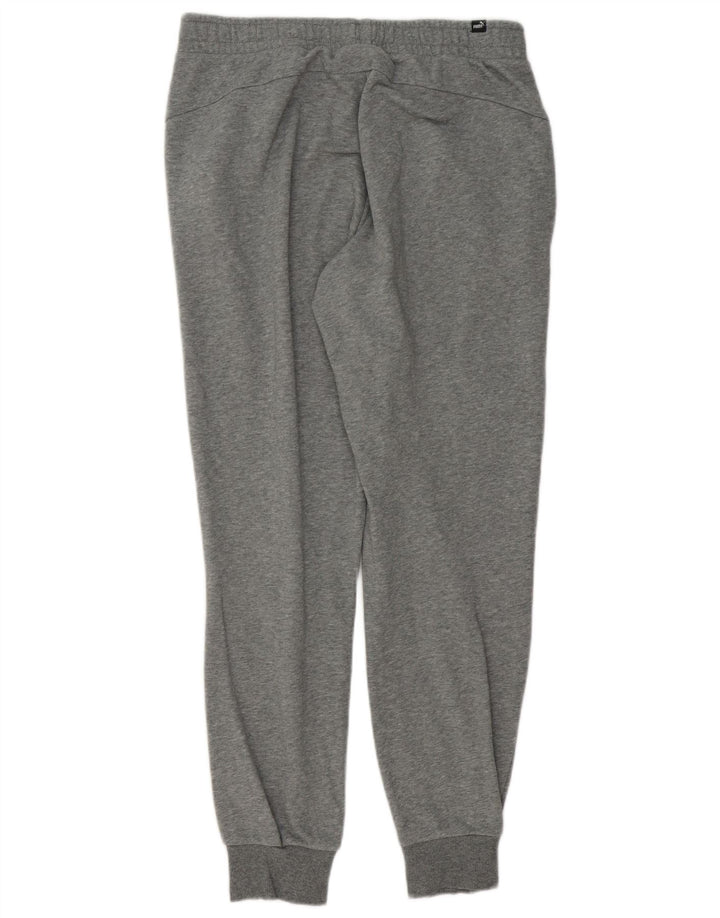 PUMA Mens Tracksuit Trousers Joggers Large  Grey Cotton