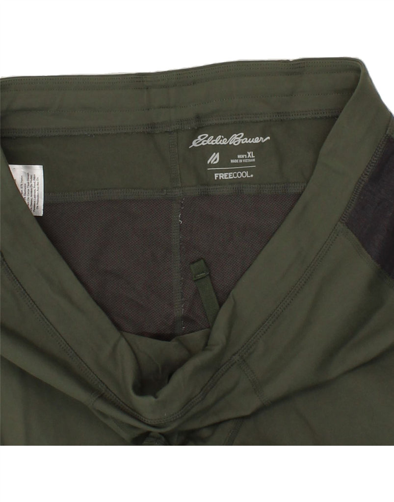EDDIE BAUER Mens Tracksuit Trousers XL  Khaki Colourblock Nylon Vintage Eddie Bauer and Second-Hand Eddie Bauer from Messina Hembry 