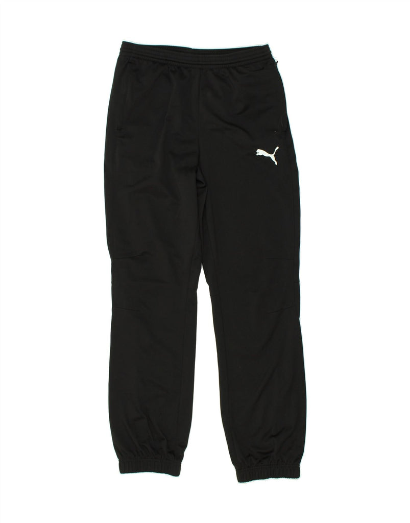 PUMA Womens Tracksuit Trousers Joggers UK 14 Medium Black Polyester | Vintage Puma | Thrift | Second-Hand Puma | Used Clothing | Messina Hembry 