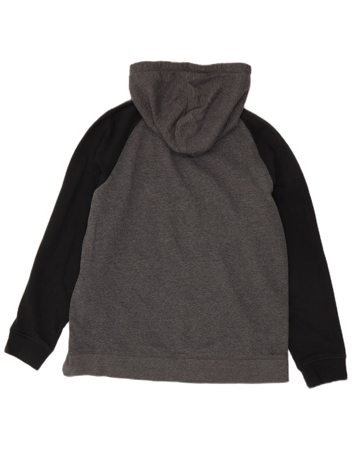 Reebok Mens Graphic Hoodie Jumper Medium Grey Colourblock Cotton