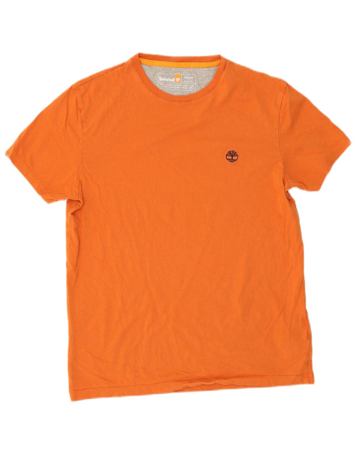 Timberland Mens Slim Fit T-Shirt Top Medium Orange Cotton