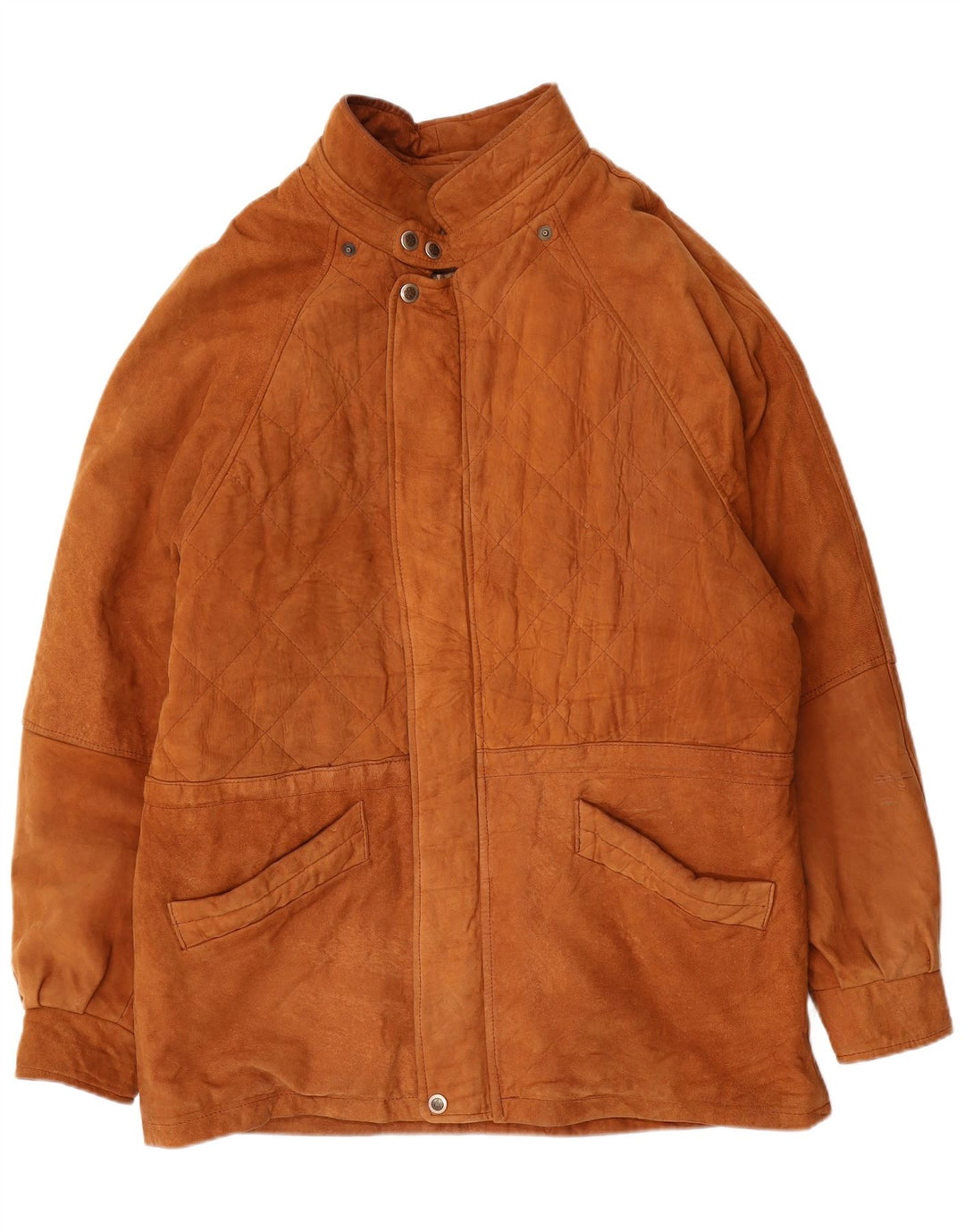 Vintage Mens Suede Jacket UK 42 XL Brown Leather