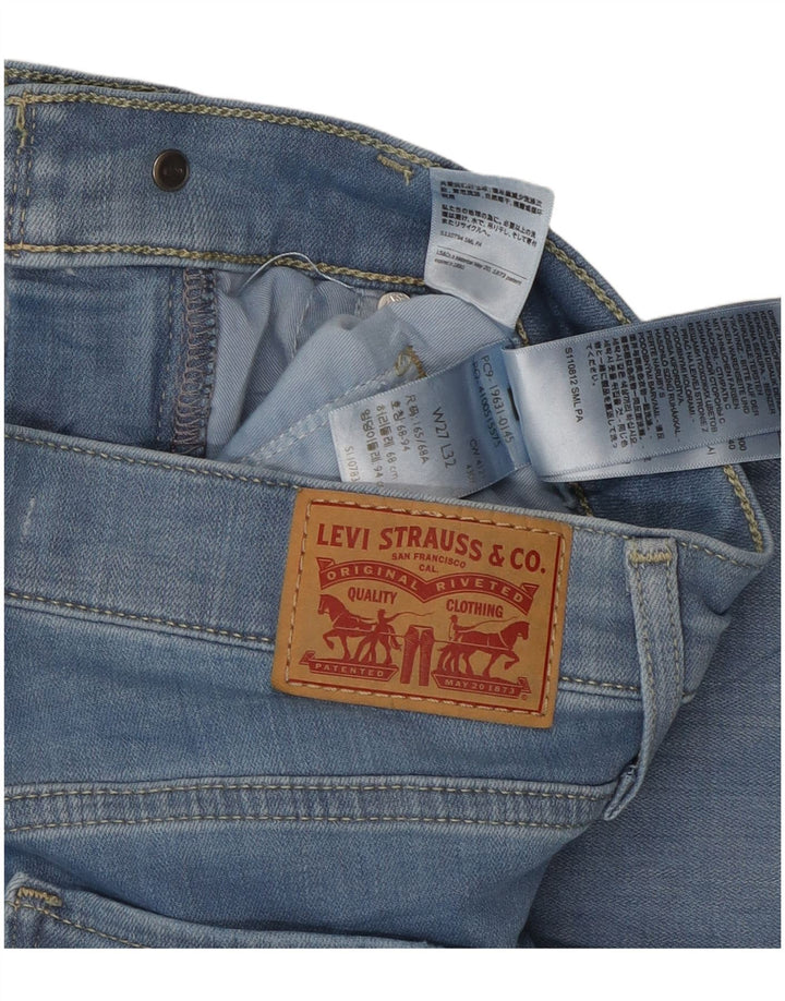 Levi's Womens 314 Shaping Straight Jeans W27 L32 Blue Cotton