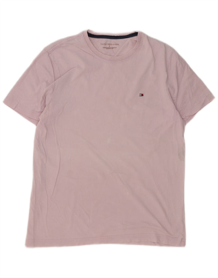 Tommy Hilfiger Mens T-Shirt Top Medium Pink Cotton