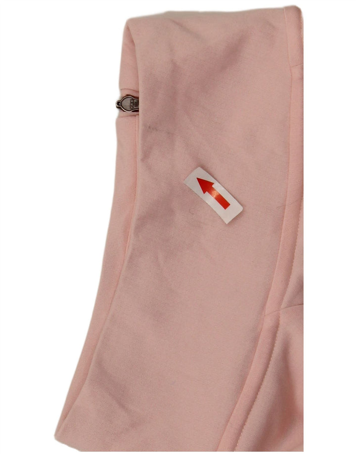 Nike Womens Oversized Graphic Zip Neck Pullover Tracksuit Top UK 6 XS Pink