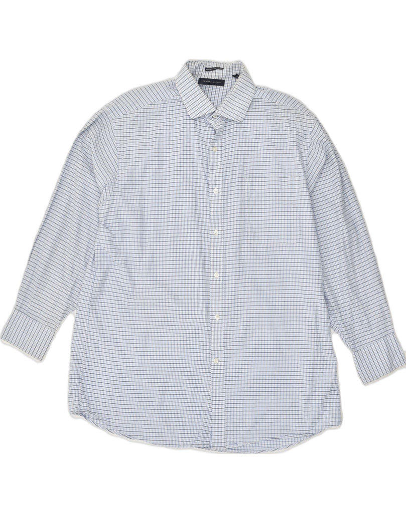 TOMMY HILFIGER Mens Regular Fit Shirt Size 16 1/2 Large Blue Check Cotton | Vintage Tommy Hilfiger | Thrift | Second-Hand Tommy Hilfiger | Used Clothing | Messina Hembry 