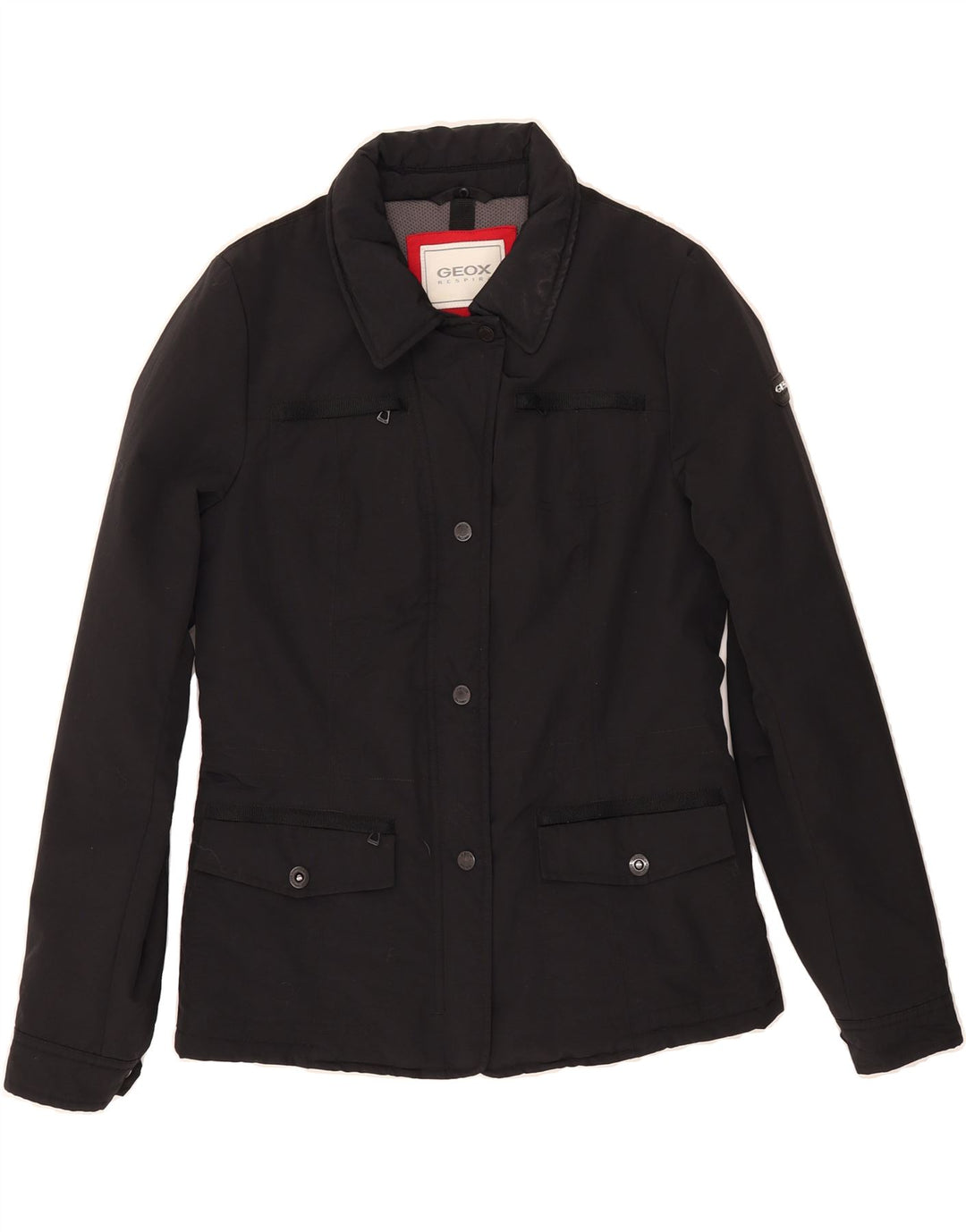 GEOX Womens Utility Jacket UK 10 Small Black Nylon Vintage Geox and Second-Hand Geox from Messina Hembry 