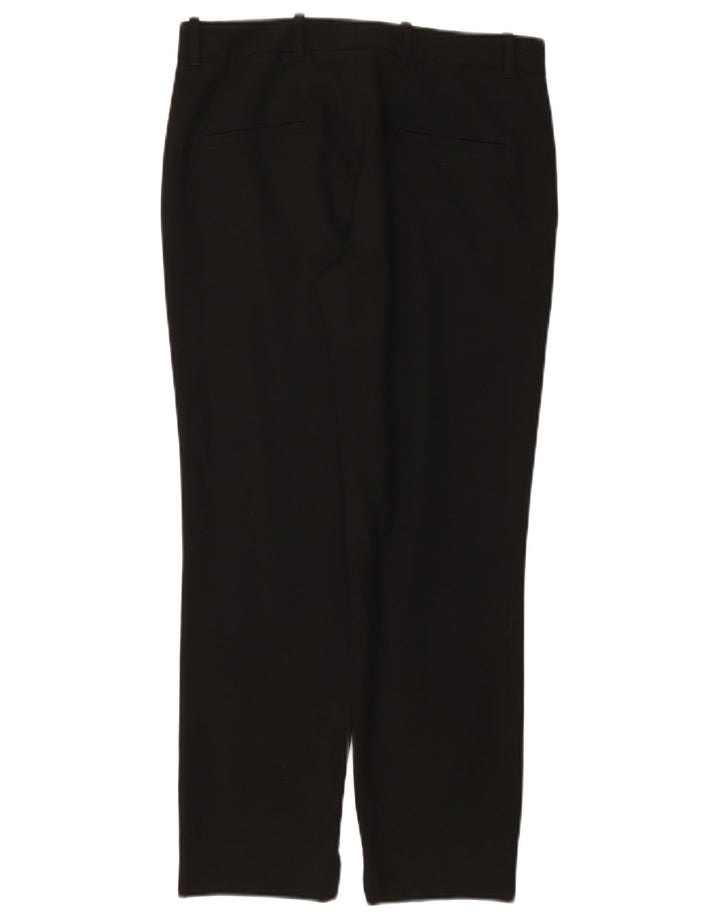 ZARA Womens Straight Chino Trousers Small W26 L26 Black Polyester