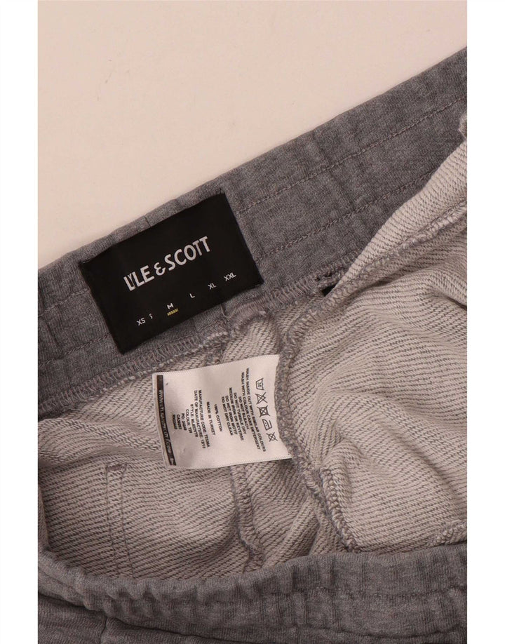Lyle & Scott Mens Tracksuit Trousers Joggers Medium Grey Flecked Cotton