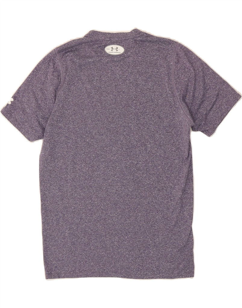 UNDER ARMOUR Womens Heat Gear Graphic T-Shirt Top UK 12 Medium Purple Vintage Under Armour and Second-Hand Under Armour from Messina Hembry 