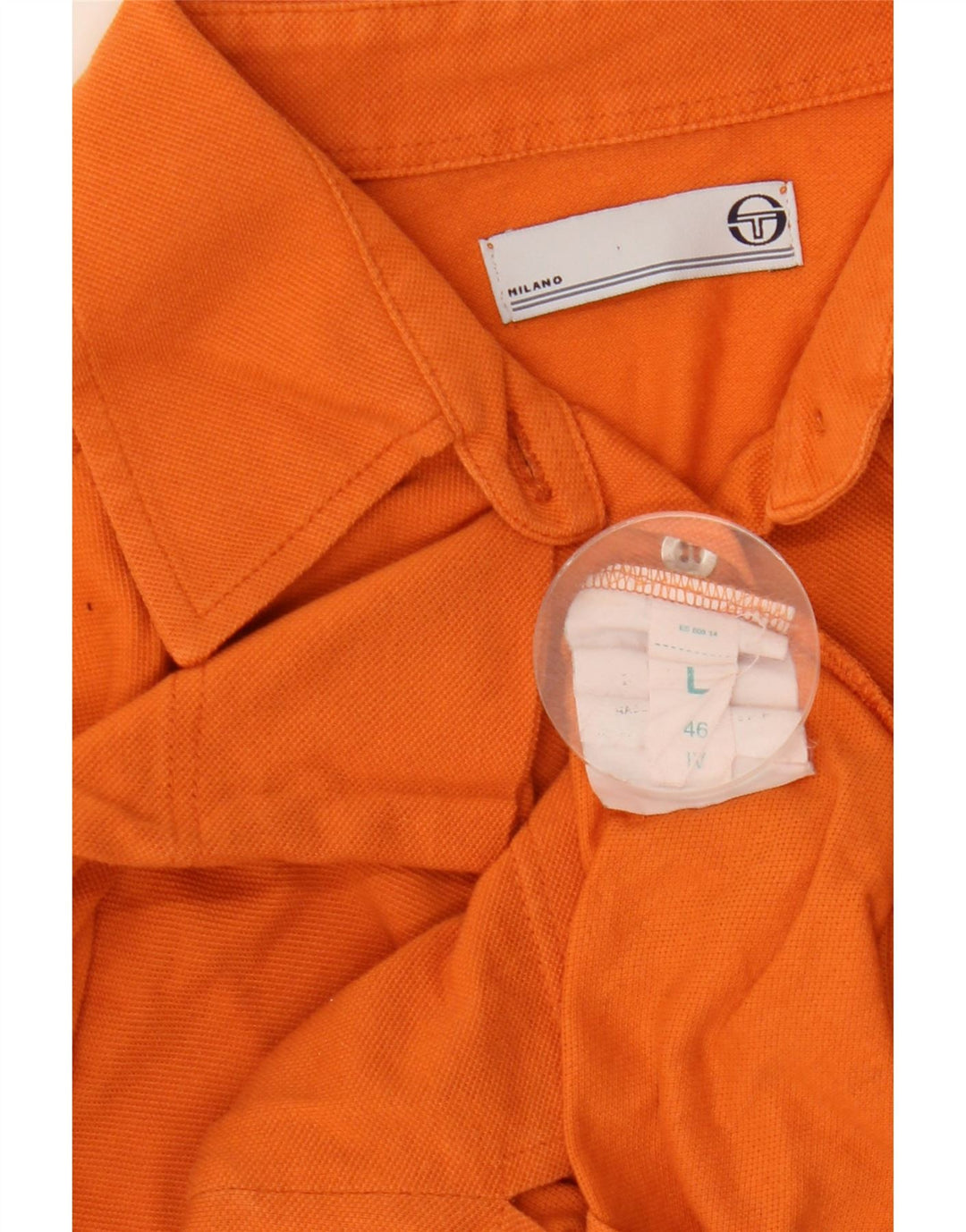 Sergio Tacchini Womens 3/4 Sleeve Shirt IT 46 Large Orange