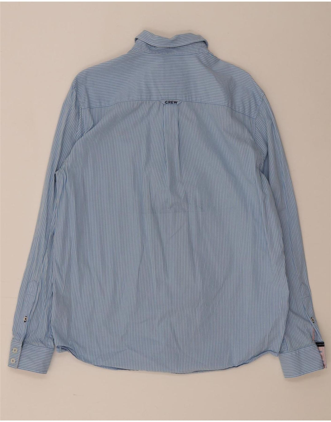 Crew Clothing Mens Classic Fit Shirt Medium Blue Striped Cotton
