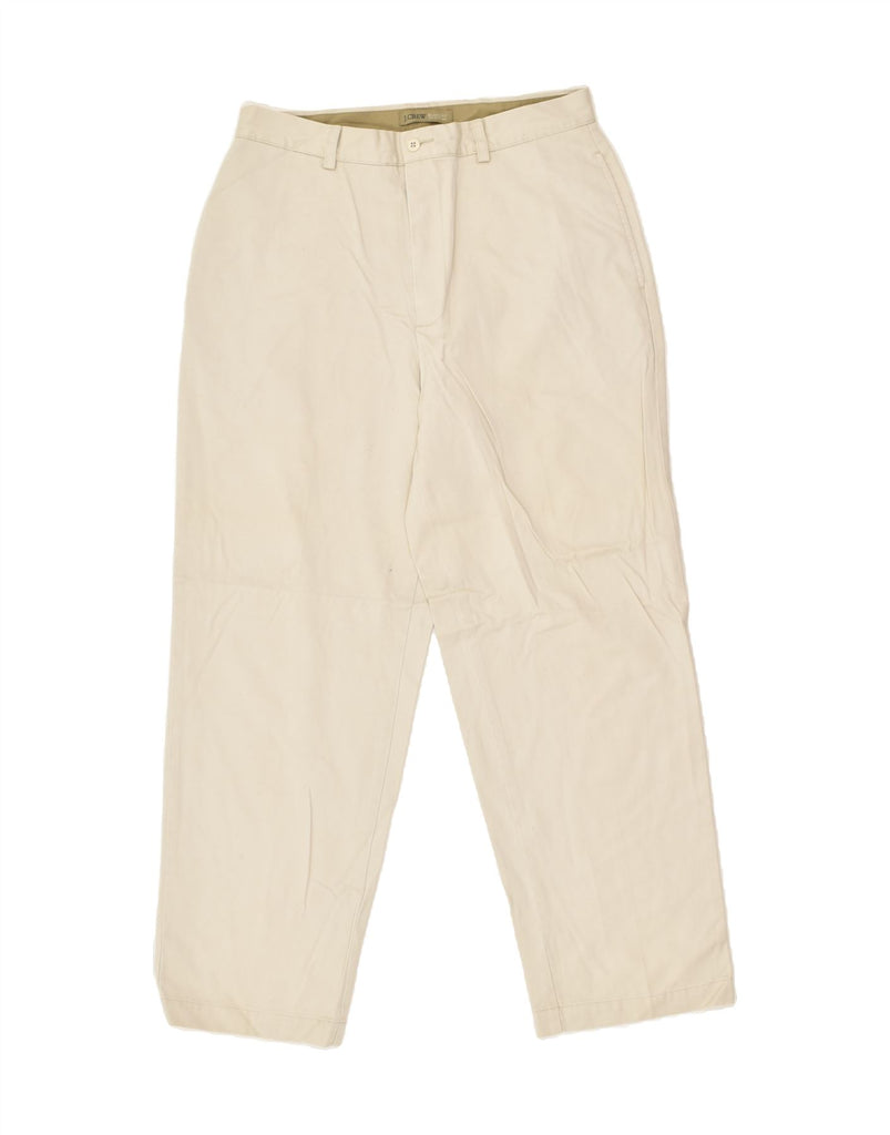 J. CREW Mens Relaxed Fit Chino Trousers W33 L30 Beige Cotton | Vintage J. Crew | Thrift | Second-Hand J. Crew | Used Clothing | Messina Hembry 