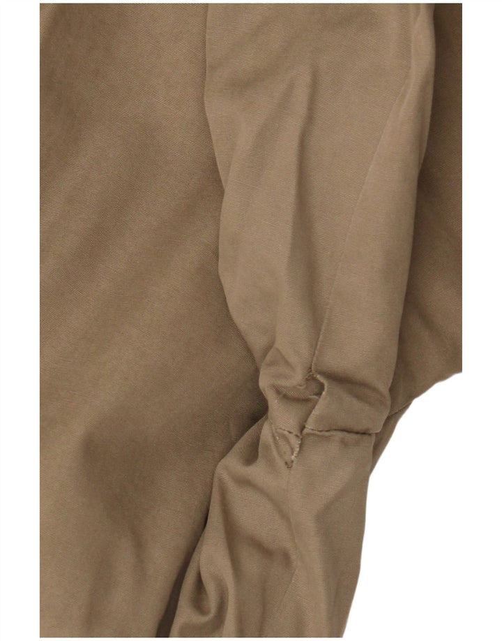 Vintage Mens Overcoat UK 40 Large Beige Cotton