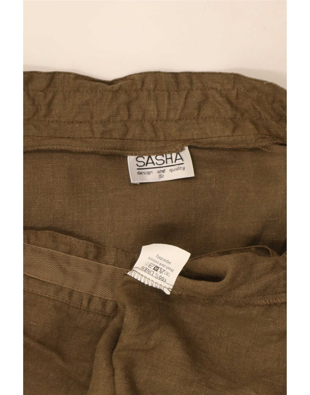 Sasha Womens Cargo Skirt UK 12 Medium W29 Khaki Linen