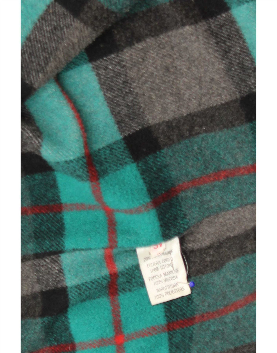Vintage Mens Hooded Duffle Coat IT 46 Small Green Wool
