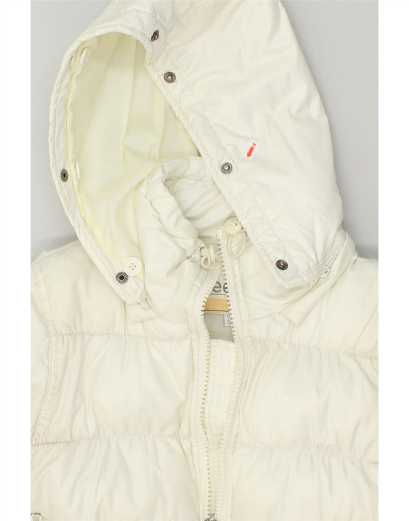 LEE Girls Hooded Padded Jacket 11-12 Years Off White | Vintage Lee | Thrift | Second-Hand Lee | Used Clothing | Messina Hembry 