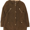 Nautica Womens Sherpa Parka Jacket UK 16 Large Khaki Polyester