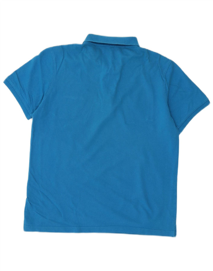 LOTTO Mens Polo Shirt Large Blue Cotton