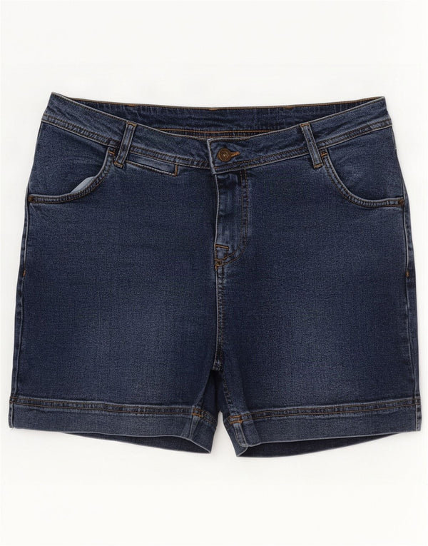 Weird Fish Womens Denim Shorts UK 14 Large W34 Blue Cotton