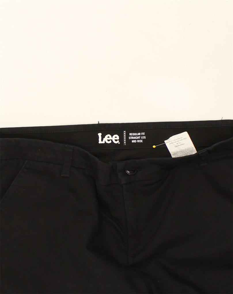 LEE Womens Mid Rise Straight Casual Trousers US 12 Large  W32 L30  Black | Vintage Lee | Thrift | Second-Hand Lee | Used Clothing | Messina Hembry 