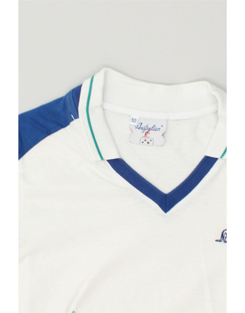 AUSTRALIAN L'ALPINA Womens Polo Shirt IT 50 XL White Cotton | Vintage AUSTRALIAN L'ALPINA | Thrift | Second-Hand AUSTRALIAN L'ALPINA | Used Clothing | Messina Hembry 