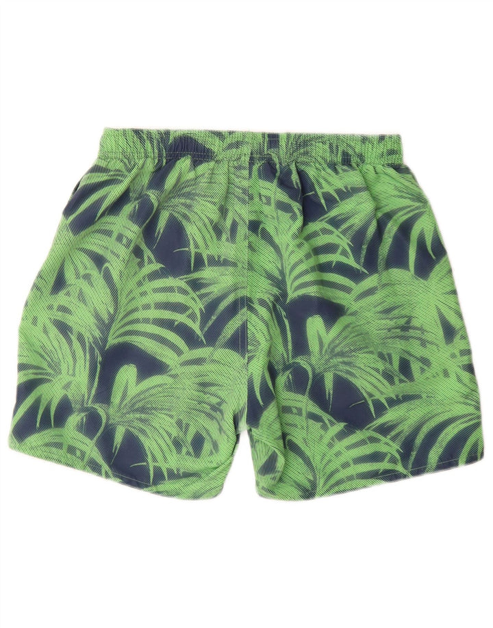 ARENA Boys Sport Shorts 14-15 Years  Green Floral Polyester