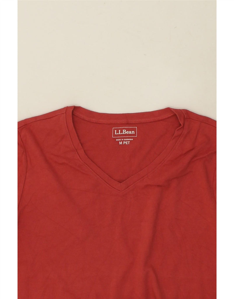 L.L.BEAN Womens Top 3/4 Sleeve UK 14 Medium Red Cotton | Vintage L.L.Bean | Thrift | Second-Hand L.L.Bean | Used Clothing | Messina Hembry 