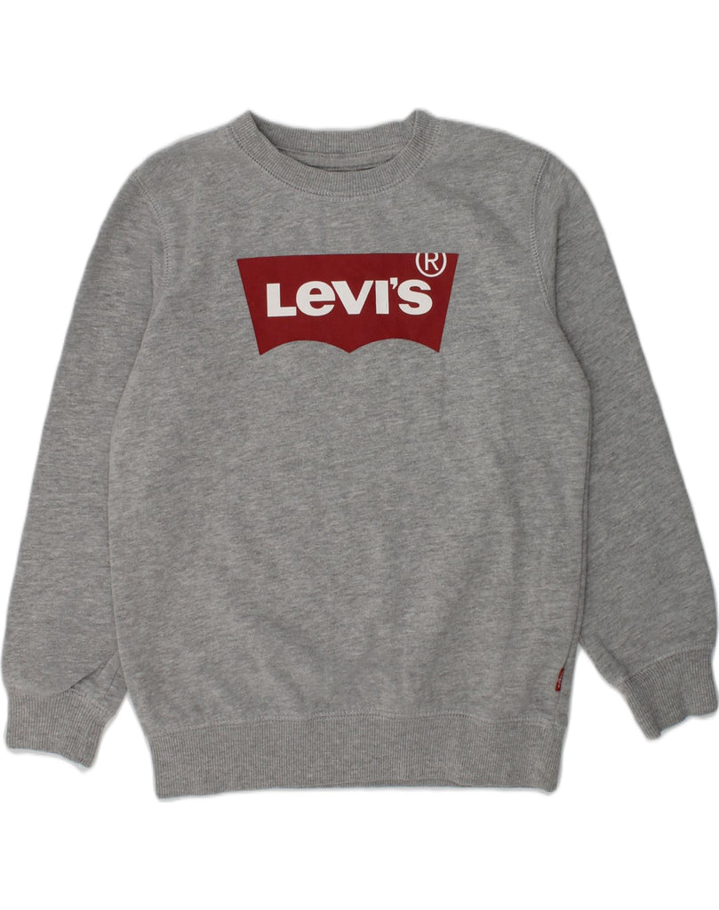 LEVI'S Boys Graphic Sweatshirt Jumper 4-5 Years Small Grey Cotton | Vintage Levi's | Thrift | Second-Hand Levi's | Used Clothing | Messina Hembry 