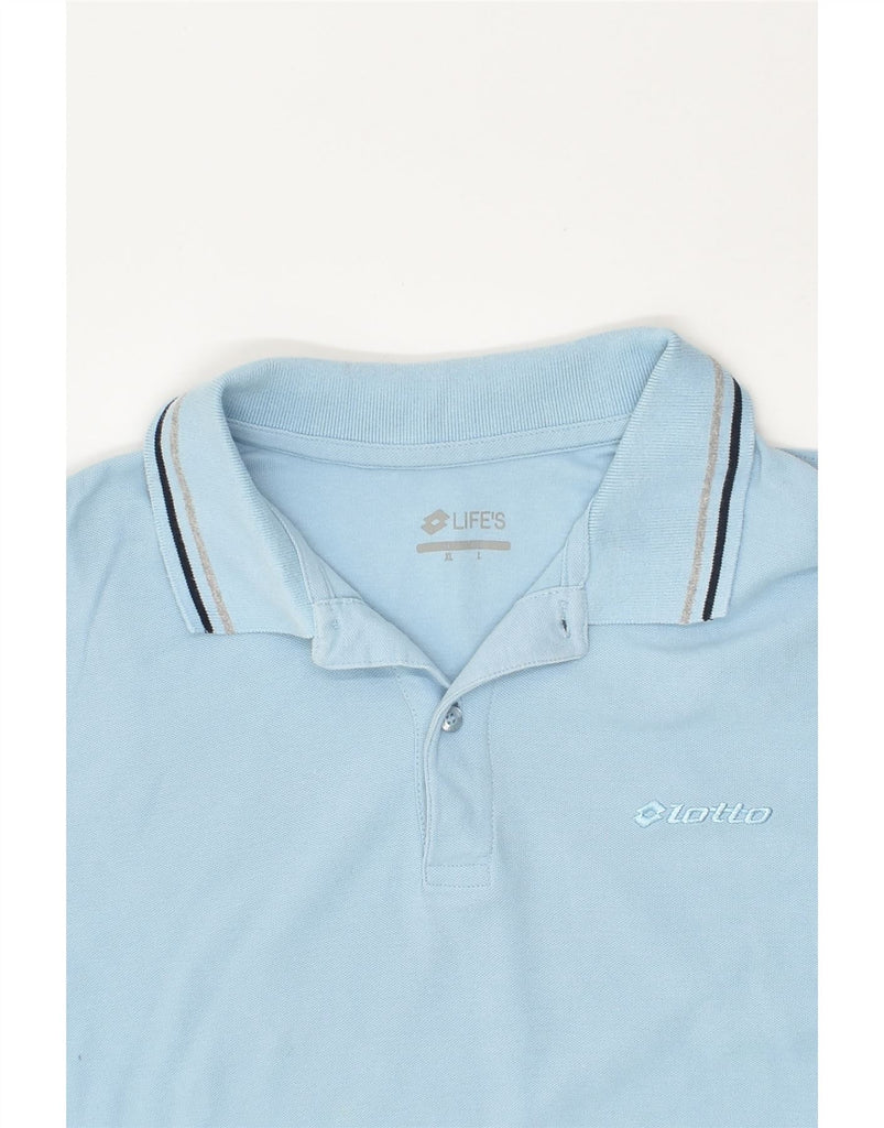 LOTTO Mens Polo Shirt XL Blue Cotton | Vintage Lotto | Thrift | Second-Hand Lotto | Used Clothing | Messina Hembry 