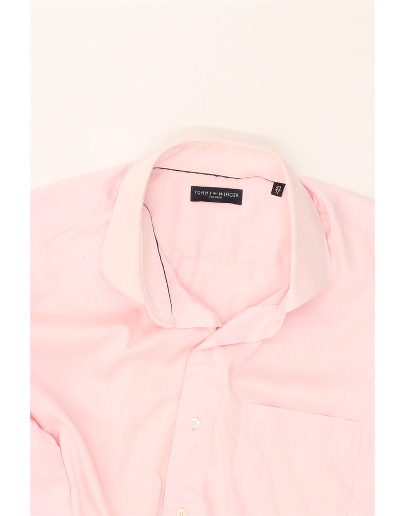 TOMMY HILFIGER Mens Shirt Size 17 43 XL Pink | Vintage Tommy Hilfiger | Thrift | Second-Hand Tommy Hilfiger | Used Clothing | Messina Hembry 