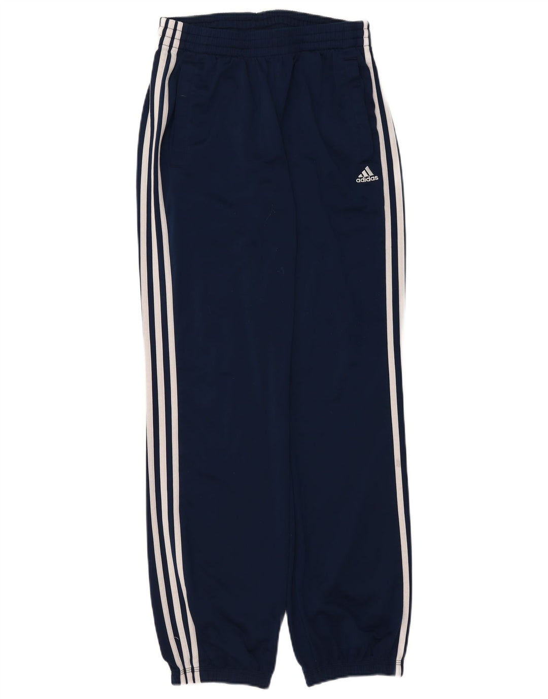 ADIDAS Boys Tracksuit Trousers Joggers 15-16 Years Navy Blue Polyester