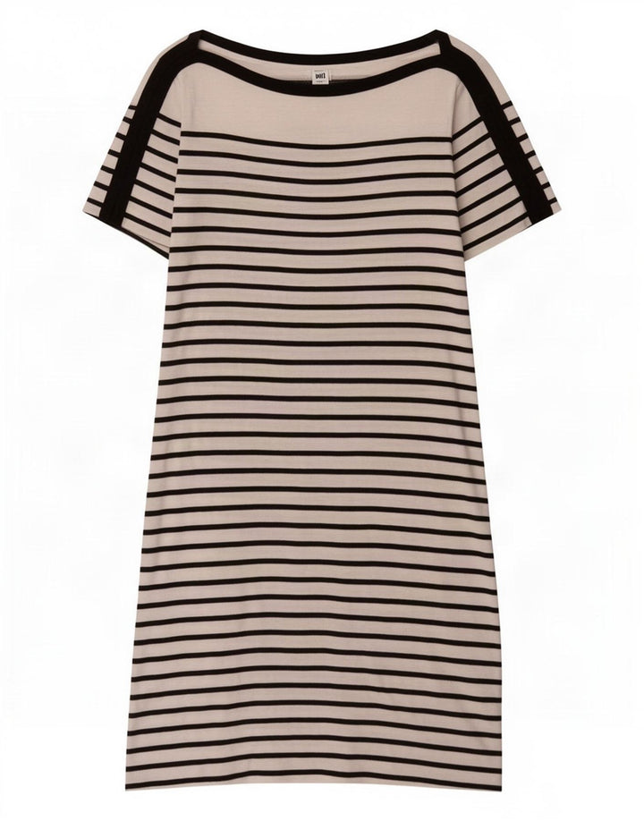 Ralph Lauren Womens Short Sleeves Basic Dress UK 10 Small White Striped