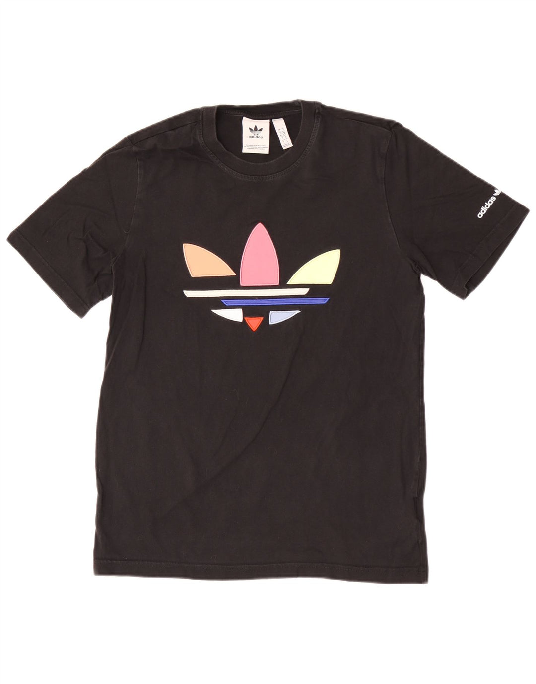 Adidas Mens Graphic T-Shirt Top Small Black Cotton