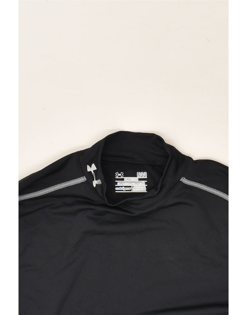 UNDER ARMOUR Mens Graphic Top Long Sleeve Large Black Polyester | Vintage Under Armour | Thrift | Second-Hand Under Armour | Used Clothing | Messina Hembry 