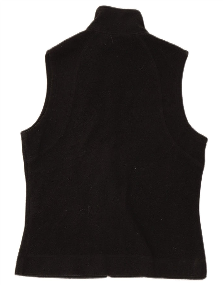 COLUMBIA Womens Fleece Gilet UK 10 Small Black Polyester